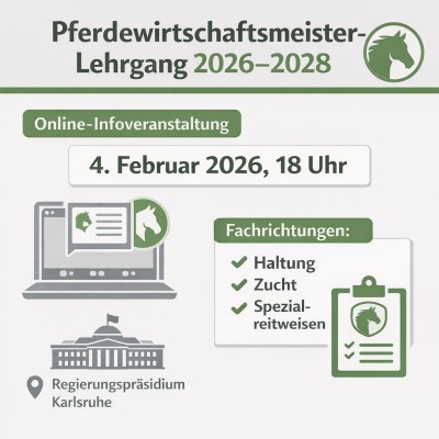 Informationsveranstaltung zur Meisterprüfung im Beruf Pferdewirt/in